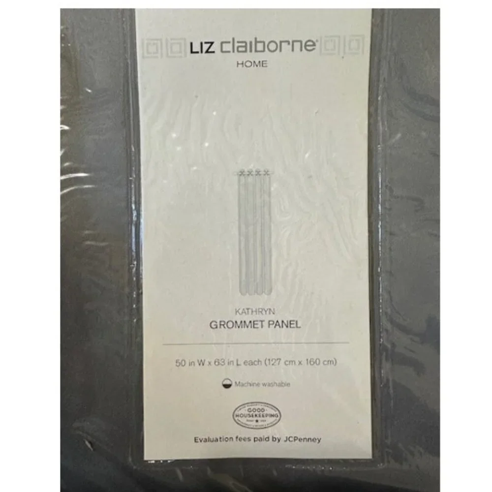 Liz Claiborne Home Kathryn grommet panel curtains, gray, 4 panels